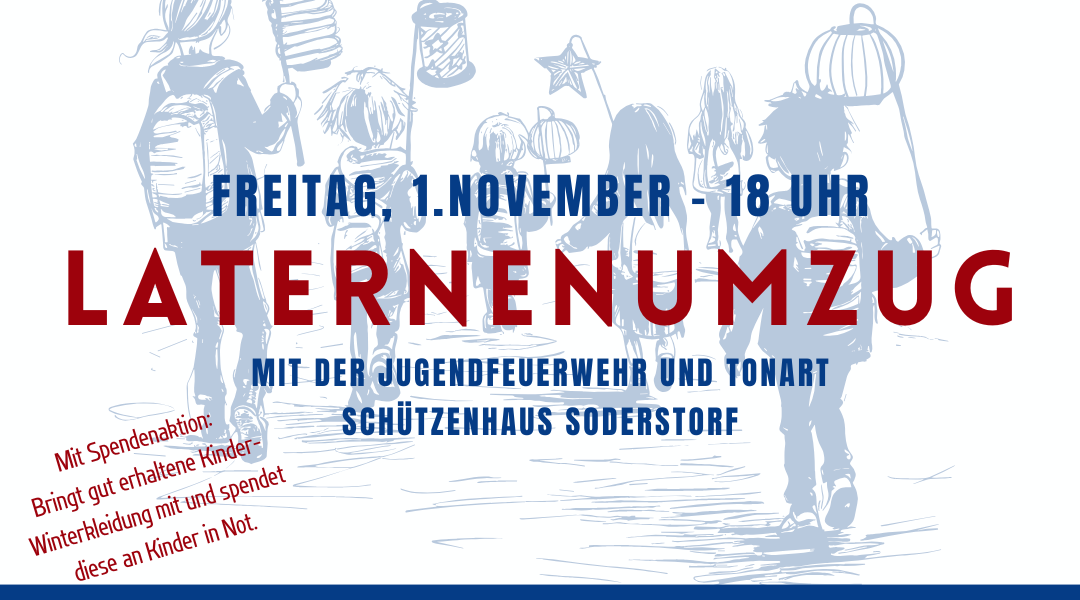 Flyer für den Laternenumzug des MTV Soderstorf am 1.11.2024