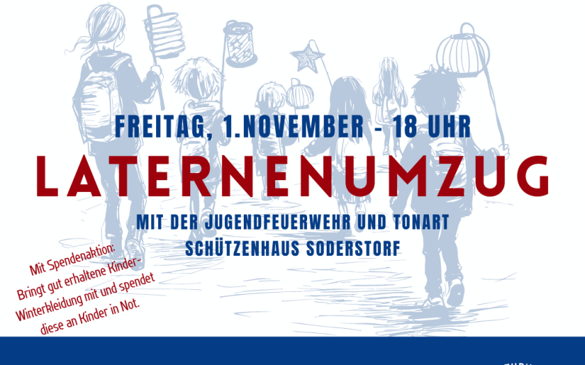 Flyer für den Laternenumzug des MTV Soderstorf am 1.11.2024